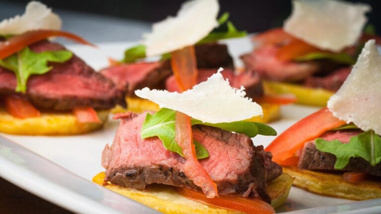 Canapés de filet de boeuf