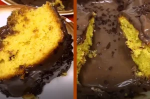Carrot Cake with Chocolate Icing (Volcano)