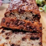 Banana cake with chocolate