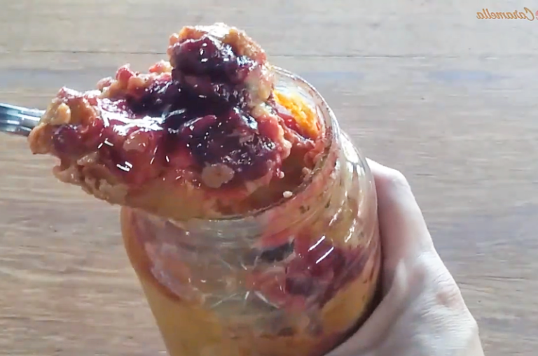 Dulce de Leche Stuffed with Strawberry in a Pot