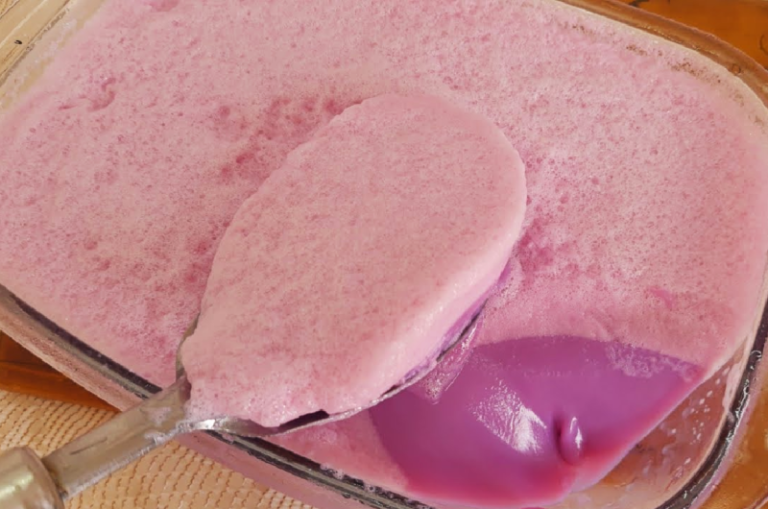 Gelatin and powdered milk mousse