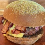 Homemade Burger on the Barbecue Grill