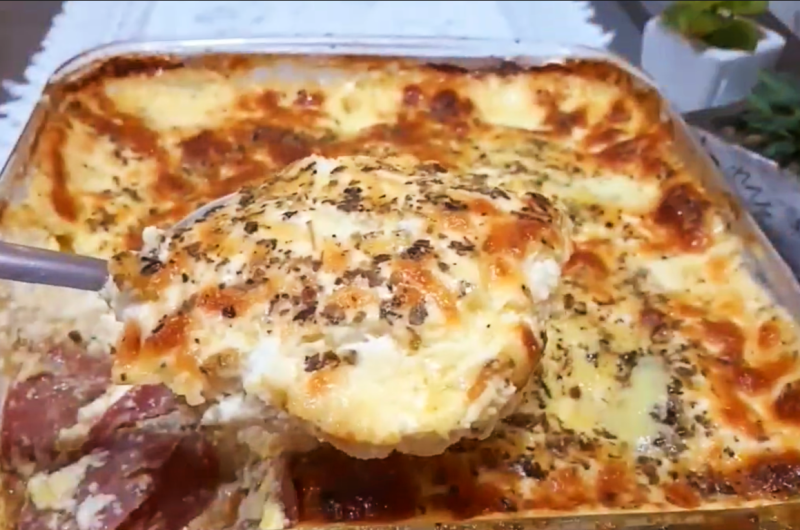 Potato and Salami Gratin