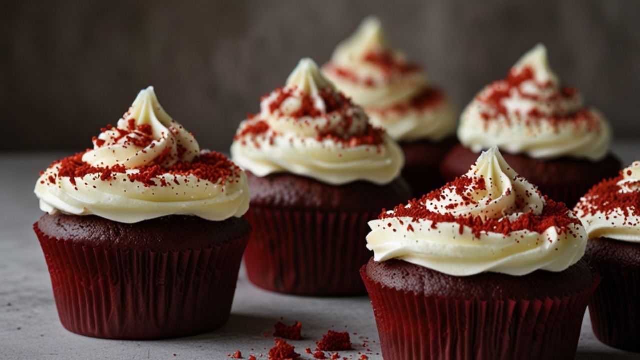 Cupcakes au velours rouge