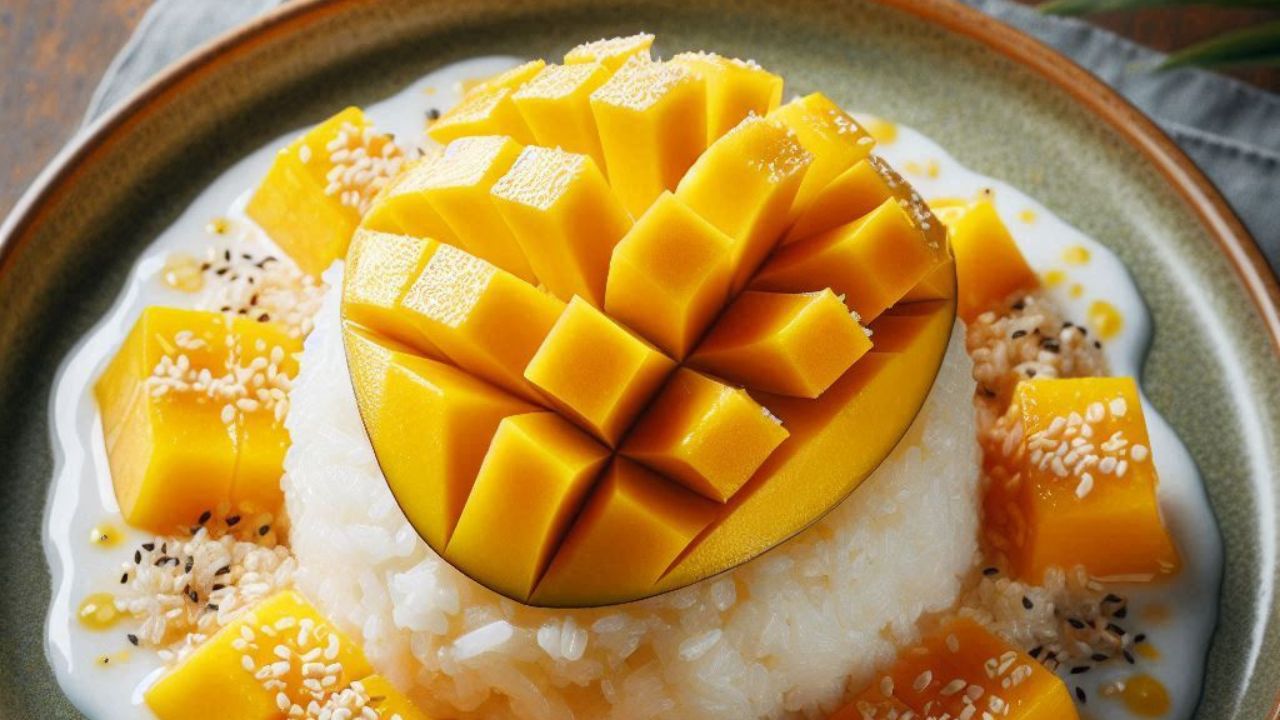 Riz gluant à la mangue