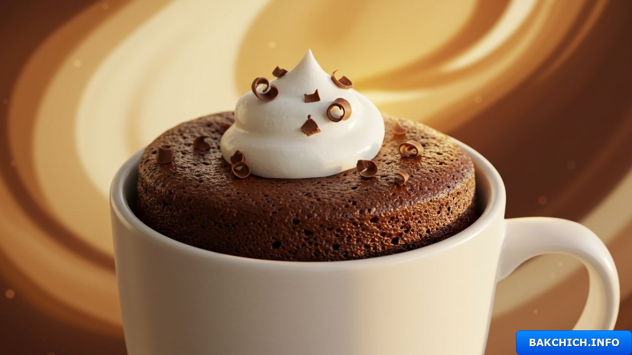 Gâteau au chocolat dans une tasse