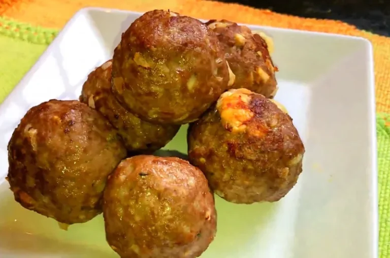 Air Fryer Cheese Stuffed Meatballs