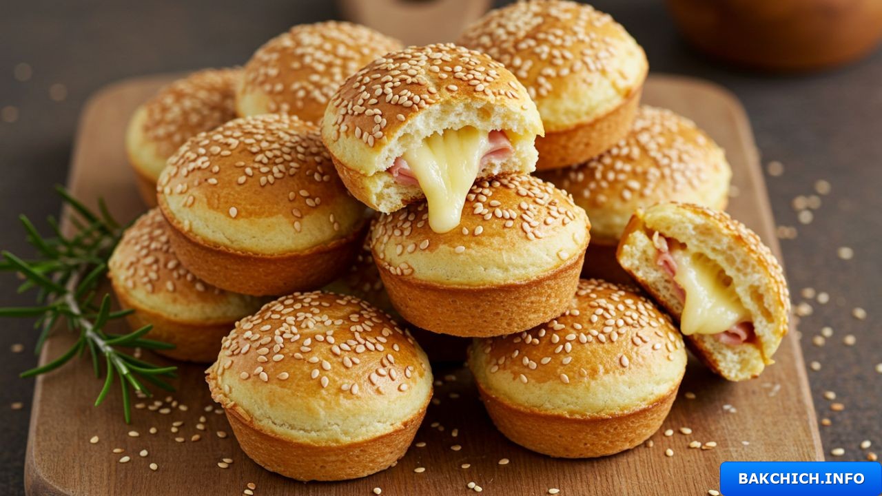 Mini-burgers au jambon et au fromage