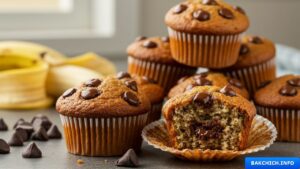 Muffins à la banane et aux pépites de chocolat