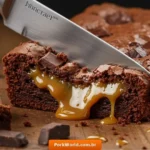 Delicious Brownie with Melted Dulce de Leche Filling