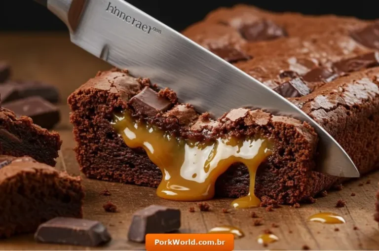 Delicious Brownie with Melted Dulce de Leche Filling