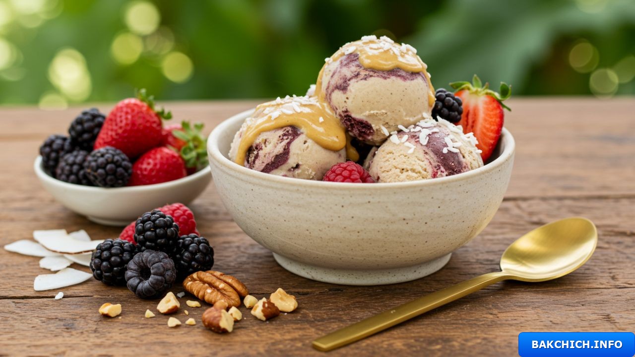 Glace végétalienne (délice crémeux et sans produits laitiers)