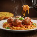 Spaghetti et boulettes de viande